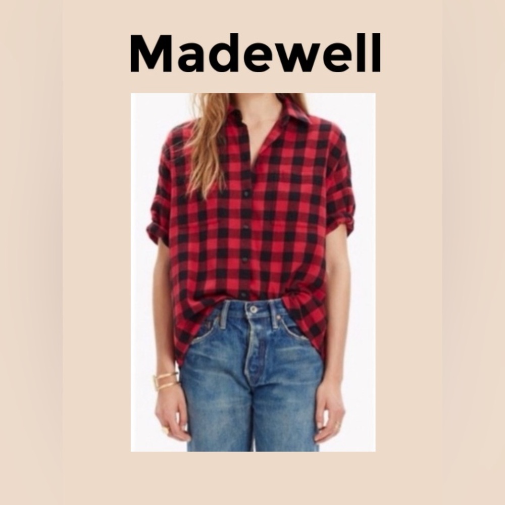Madewell Women’s Flannel Courier Shirt Size X-Small